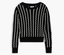 Pullover aus zweifarbigem Leinen S