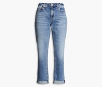 Dre Boyfriend-Jeans mit schmalem Bein inausgewaschener Optik