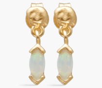 Vergoldete Ohrringe mit Opalen