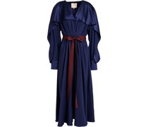 Olena plissiertes Midikleid aus Seiden-Cady