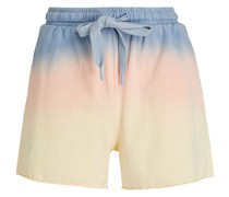 Shorts aus Biobaumwoll-Jersey mit Farbverlauf und Stickereien