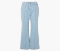 Halbhohe Cropped Bootcut-Jeans