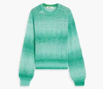 Jandina metallic dégradé crochet-knit weater
