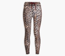 Sheba Stretch-Leggings inCropped-Passform mit Leopardenprint