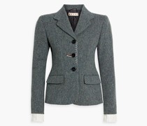 Verzierter Blazer aus Donegal-Woll-Tweed