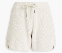 Shorts aus einer Bauwollischung inWaffelstrick it Pailletten
