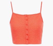 Cropped Tanktop aus Waffelstrick M