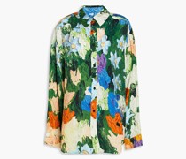 Sophia Hemd aus Satin mit floralem Print S