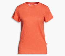 T-Shirt aus Baumwoll-Jersey mit Flammgarneffekt