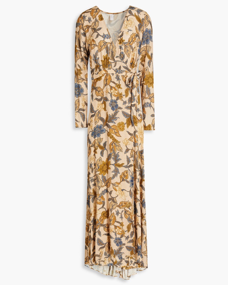 TIGERLILY Damen Soraya Suri Midi-Wickelkleid aus Crêpe mit Print und Raffung