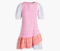 Soffi Minikleid aus Baumwoll-Jacquard inColour-Block-Optik