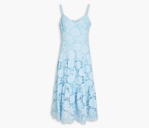 Midikleid aus Guipure-Spitze mit Muschelsaum