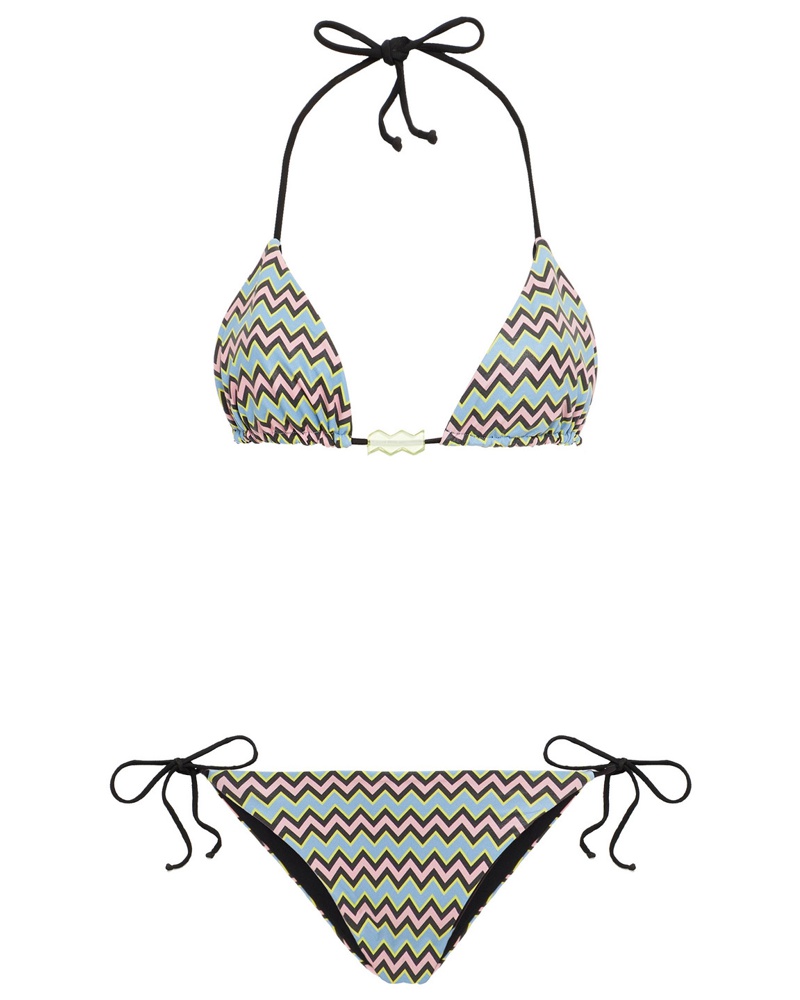 Missoni Damen Triangel-Bikini mit Print und Verzierung