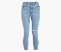 Siren hoch sitzende Cropped Skinny Jeans inDistressed-Optik 24
