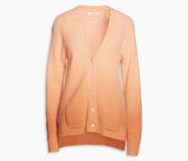 Gerippter Cardigan aus Kaschmir mit Farbverlauf