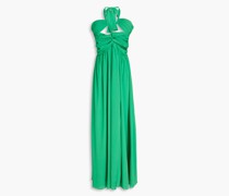 Ally Neckholder-Maxikleid aus Chiffon mit Cut-outs und Raffungen