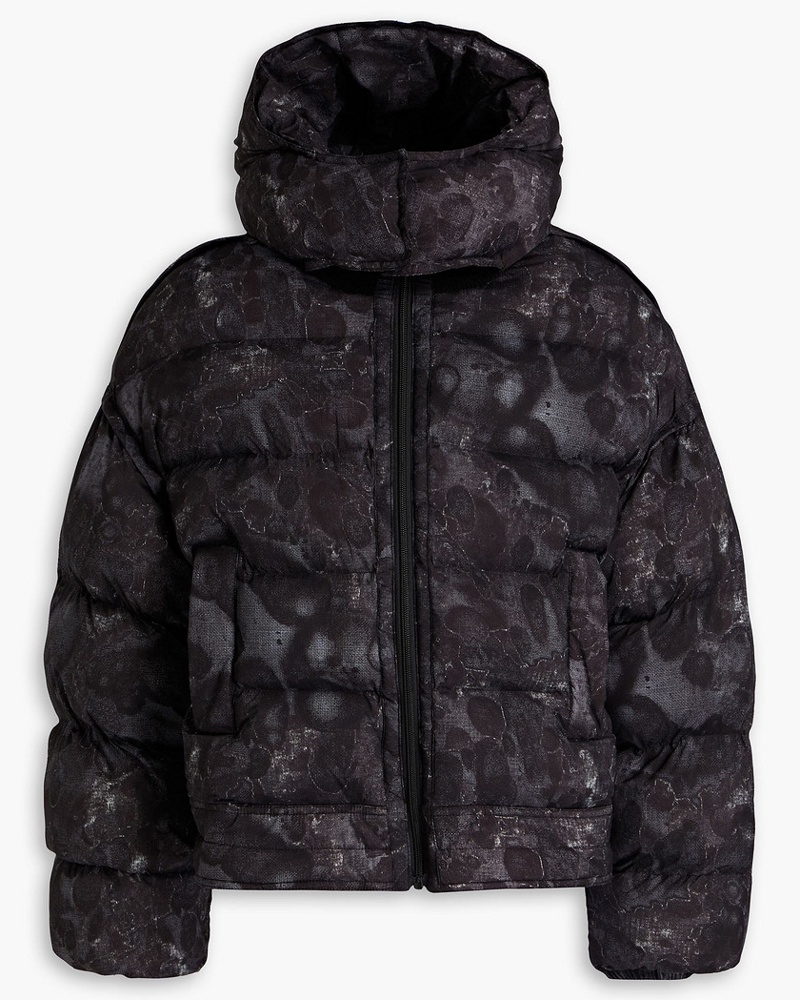 McQ Damen Kapuzenjacke aus gestepptem Shell mit Print