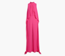 Alice Jumpsuit mit weitem Bein aus Chiffon mit Drapierung