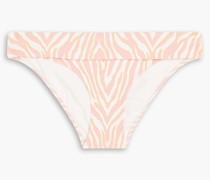 Palermo tief sitzendes Bikini-Höschen aus Stretch-Jacquard mit Zebraprint