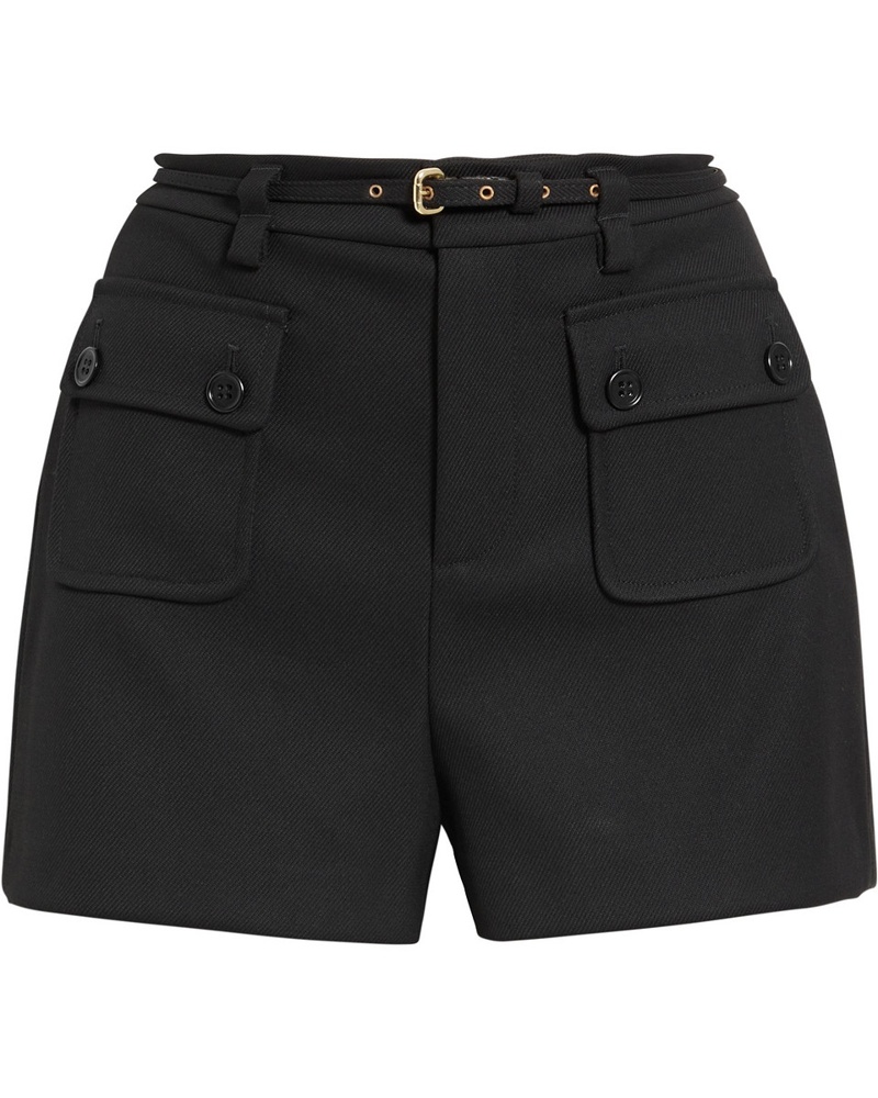 RED Valentino Damen REDValentinoShorts aus Stretch-Twill mit Gürtel