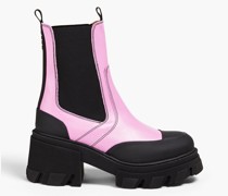 Zweifarbige Chelsea-Boots aus Leder