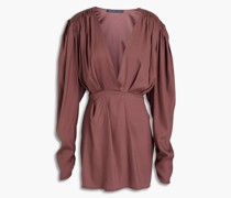 Plissiertes Minikleid aus Seide