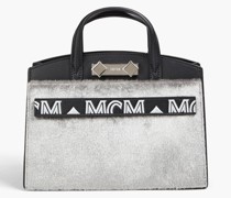 Tote Bag aus Leder mit Kalbshaar-Einsätzen