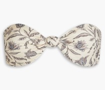 Amyris Devon Bandeau-Bikini-Oberteil mit floralem Print und Knotendetail