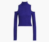 Rollkragenpullover aus einer Kaschmir-Seidenmischung mit Cut-outs