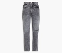 Sierra hoch sitzende Jeans mit geradem Bein inDistressed-Optik 24