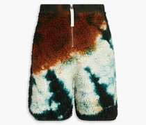 Shorts aus Baumwollfleece mit Batikmuster S