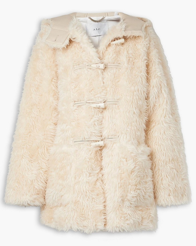 A.L.C. Damen Winston Kapuzenmantel aus Shearling-Imitat