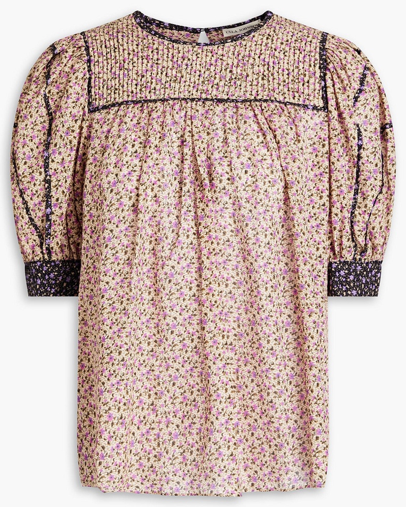 Ulla Johnson Damen Stella Oberteil aus einer Baumwollmischung mit floralem Print