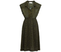 Bedruckte Kleid au Georgette mit Raffung