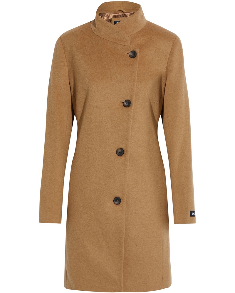 DKNY Damen Mantel aus Filz aus einer Wollmischung