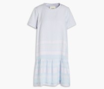 Minikleid au Baumwoll-Jacquard mit Raffung