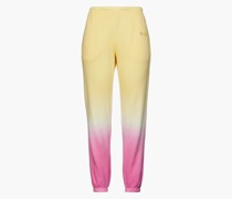 Track Pants aus Fleece aus einer Biobaumwollmischung mit Stickereien und Farbverlauf