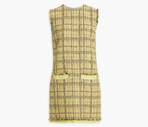 Minikleid aus Tweed aus einer Baumwollmischung mit Fransen