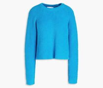 Gerippter Pullover aus gebürsteter Biobauwolle