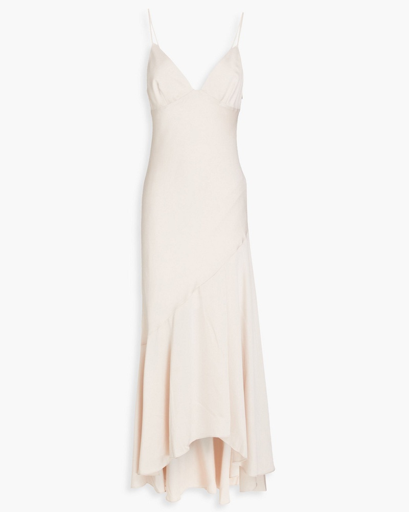 Shona Joy Damen Asymmetrisches Maxikleid aus glänzendem Crêpe