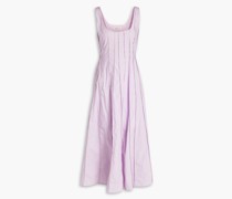 Talullah Midikleid aus Baumwollpopeline mit Biesen