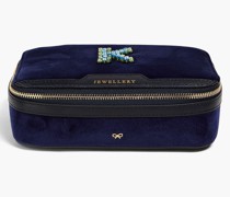 Kosmetiktasche aus Samt mit Verzierung