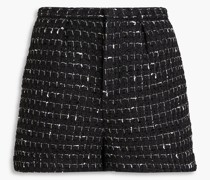 Shorts aus Metallic-Tweed