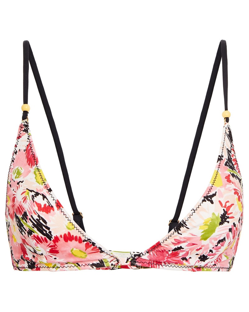 Stella McCartney Damen Triangel-Bikini-Oberteil mit floralem Print