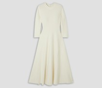 Una Midikleid aus Rippstrick aus einer Seiden-Baumwollmischung