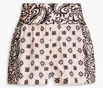 REDValentinoGeraffte Shorts aus Shell mit Print