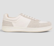 Mack zweifarbige Sneakers aus Veloursleder und Canvas