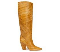 Lila 90 kniehohe Stiefel aus Aalleder