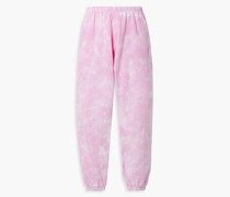 Luca Track Pants aus Baumwollfleece mit Batikmuster S