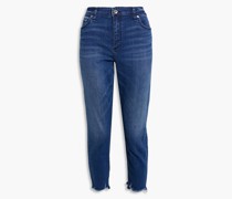 Cate halbhohe Cropped Skinny Jeans inDistressed-Optik